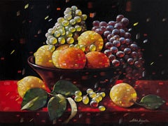 Nature morte, peinture à l'huile originale, unique en son genre