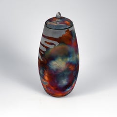 Urne pour animaux de compagnie Aibo, cuivre au carbone, céramique, poterie Raku