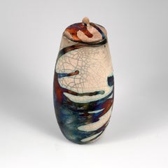 Aibo Pet Urn, Half Copper Matte, Ceramic Raku Pottery