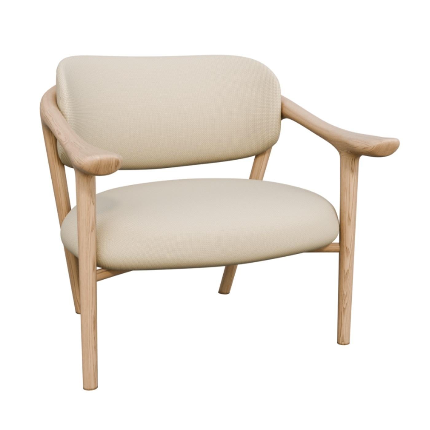 Aida Beige Lounge Chair by Libero Rutilo For Sale 1