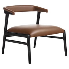 Aida Brown Leather Lounge Chair