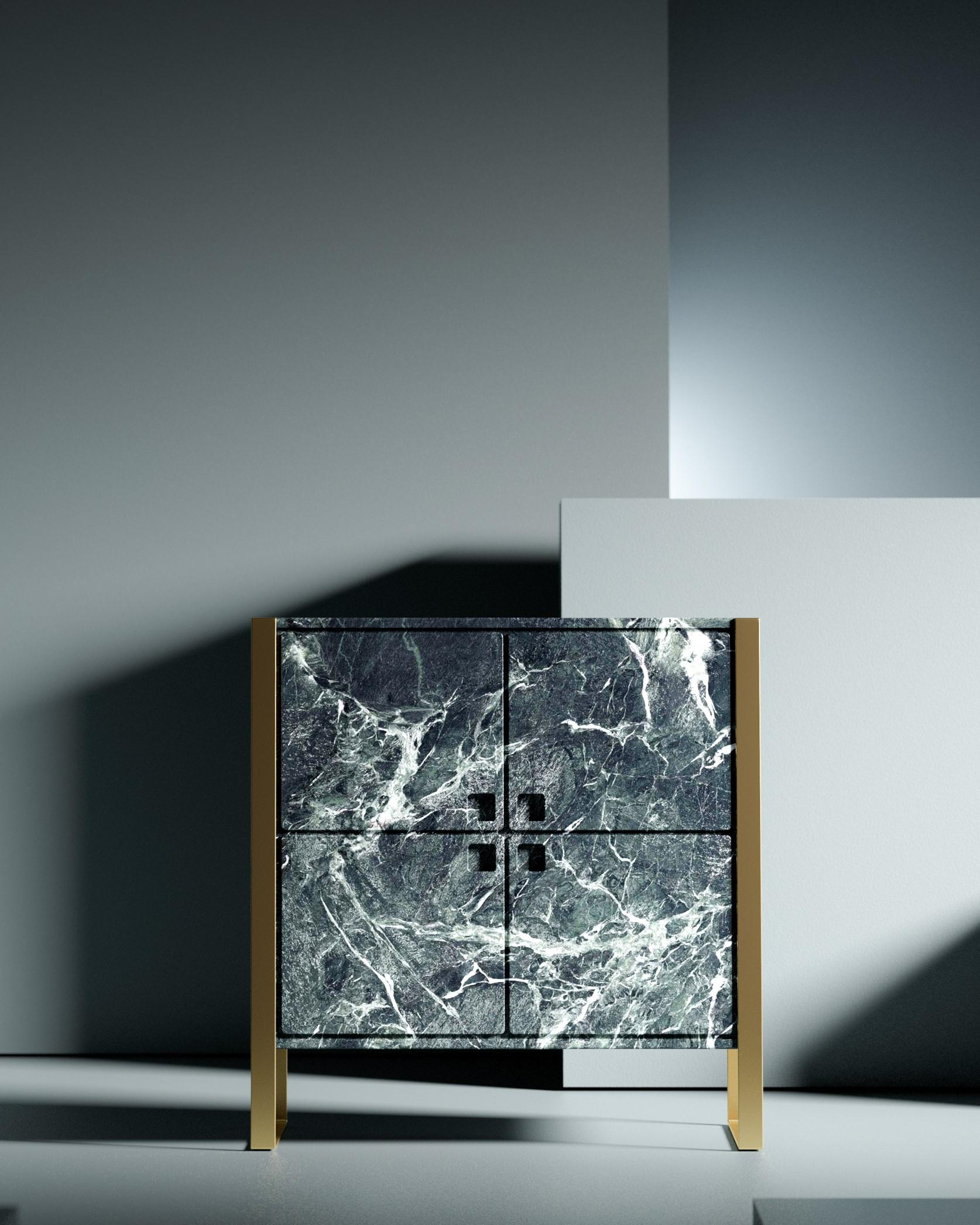 Moderne Aida Marble Cabinet by Serafini en vente