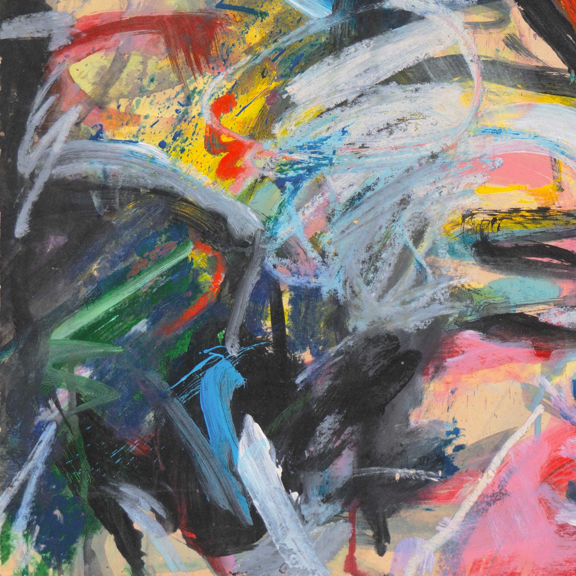 A substantial and vibrant American Abstract dating to circa 1975. Stamped, verso, with artist estate stamp for Aida Nelson (American, 1921-2018) and titled, 'Free Spirit II'

