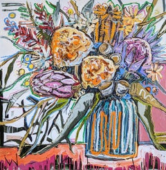 "Debería haberte comprado flores #18" colorido, brillante y abstracto ramo de flores
