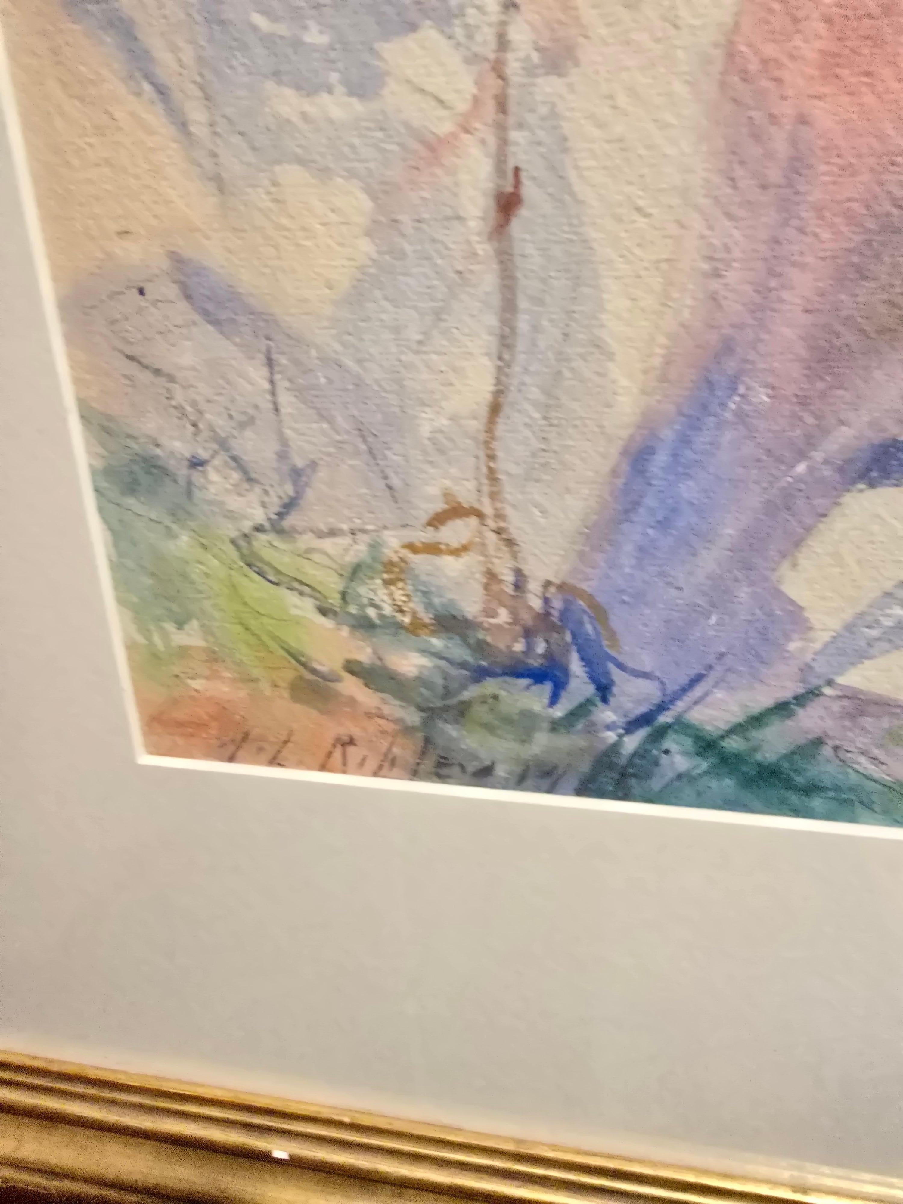 Au bord du puits, Aiden Ripley - Gris Figurative Painting par Aiden Lassell Ripley
