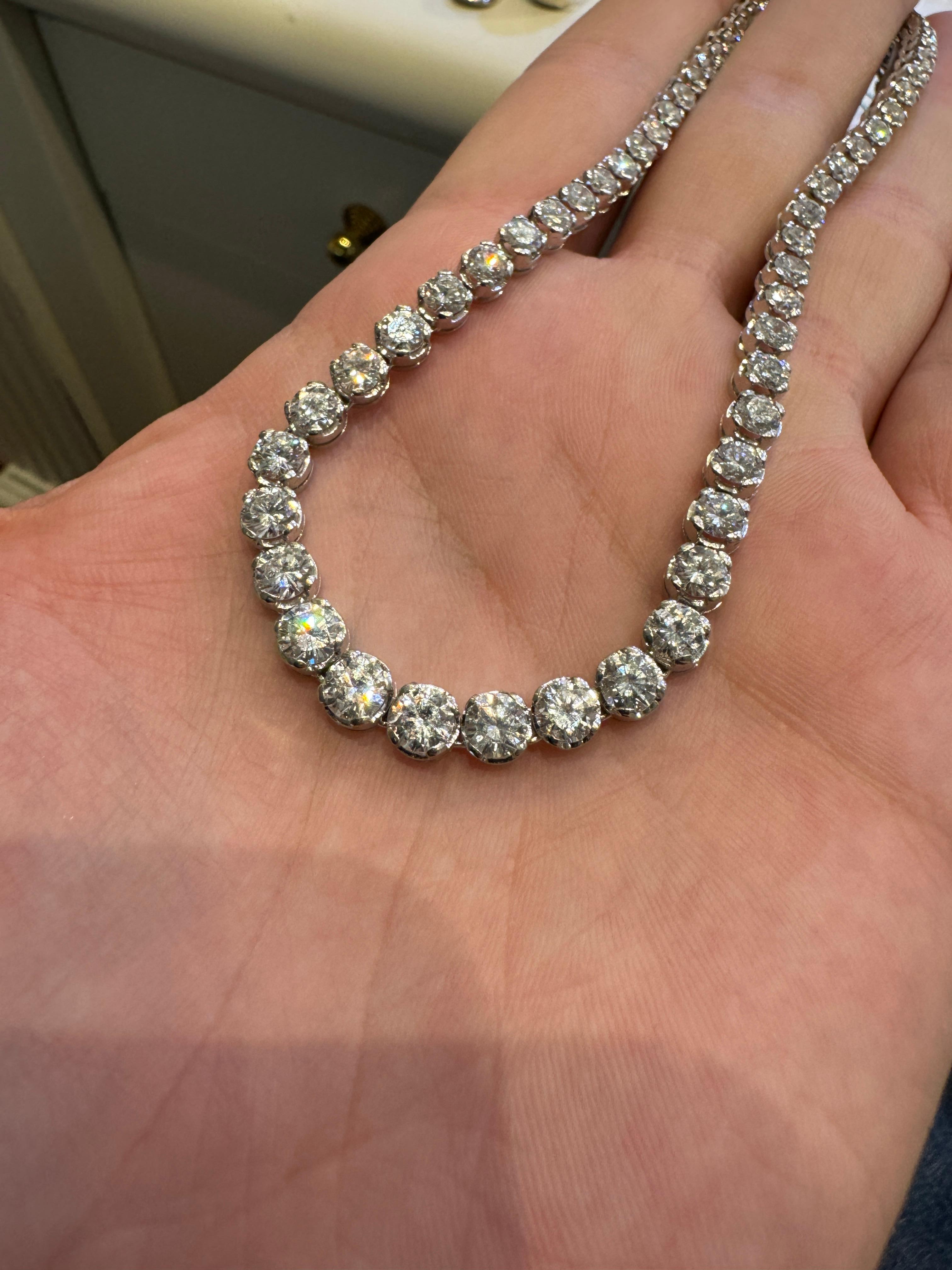 real diamond tennis necklace