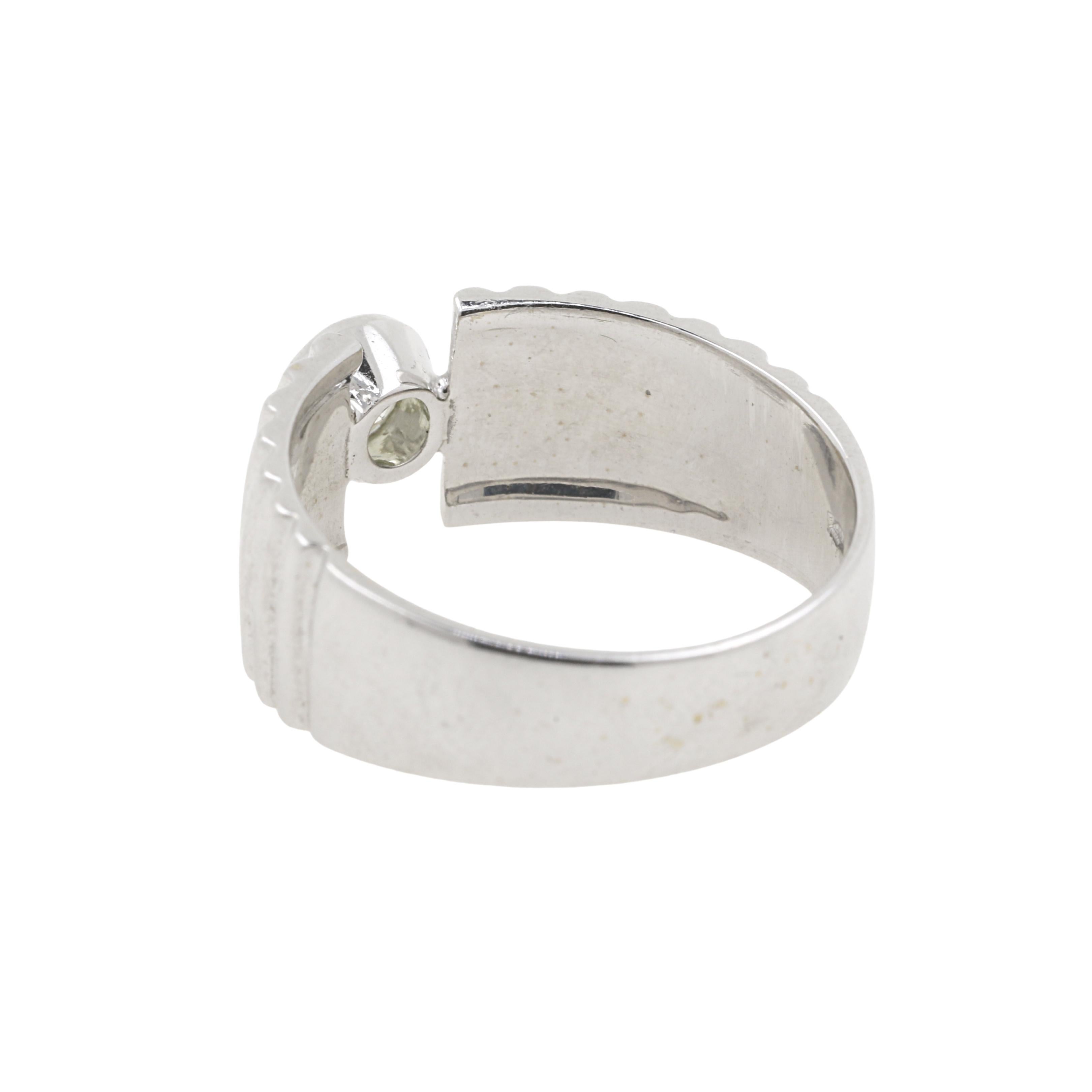 AIG Certified 0.56 Carat Diamond Engagement Ring and 18 Karat White Gold 1