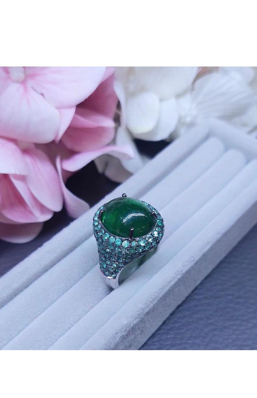 AIG Certified 10 Carat Zambian Emerald 18K Gold Ring For Sale 9