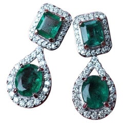 Boucles d'oreilles chandelier - Diamant