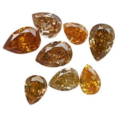 AIG Certified 1.01ct Natural Fancy Colored Diamonds