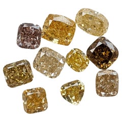 AIG Certified 1.01ct Natural Fancy Colored Diamonds