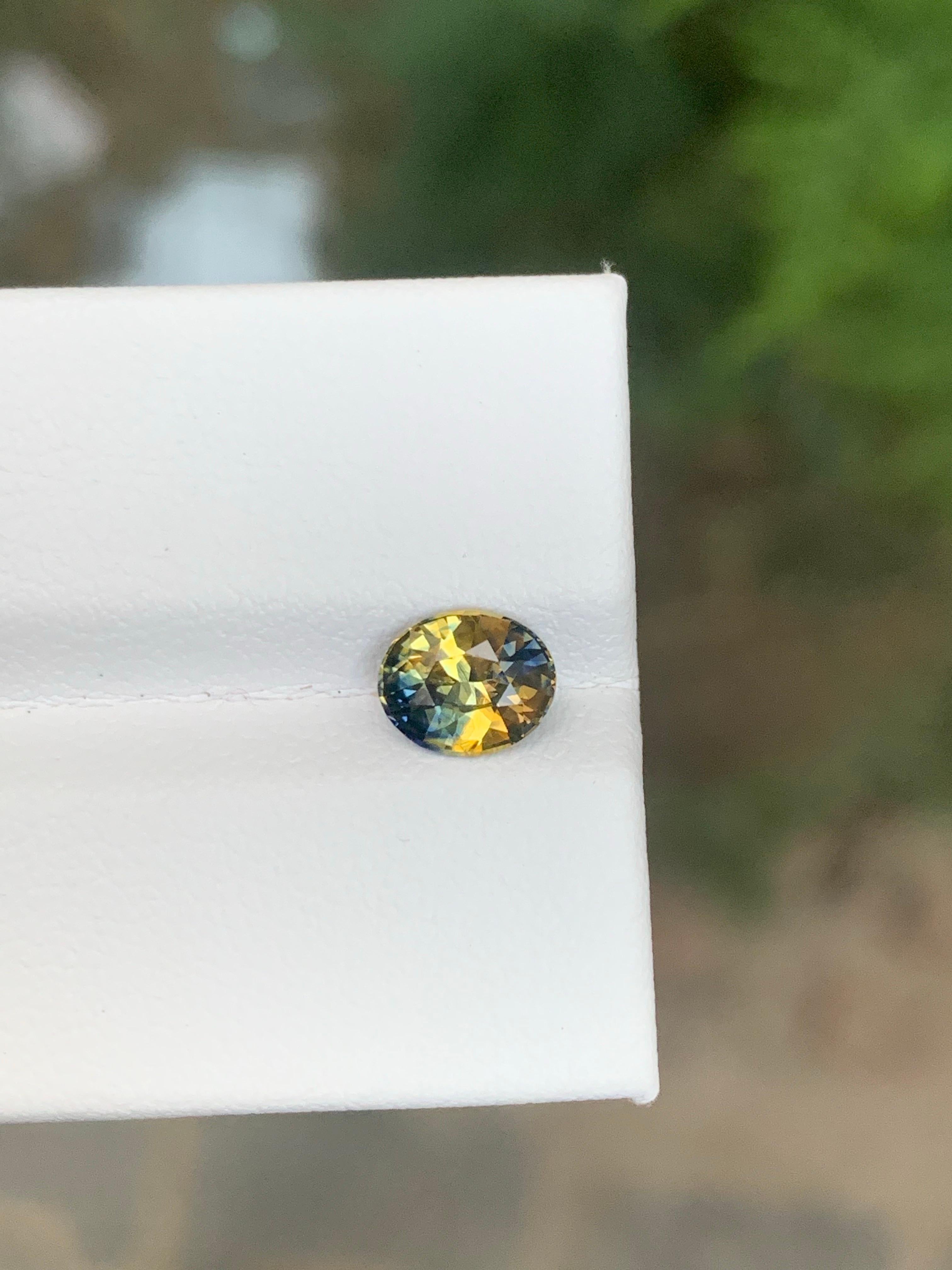 Zaffiro bicolore naturale sfuso certificato AIG da 1,04 carati del Madagascar in vendita 6