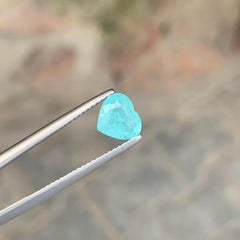 AIG Certified 1.07 Carat Natural Loose Paraiba Tourmaline Heart Cut Gemstone