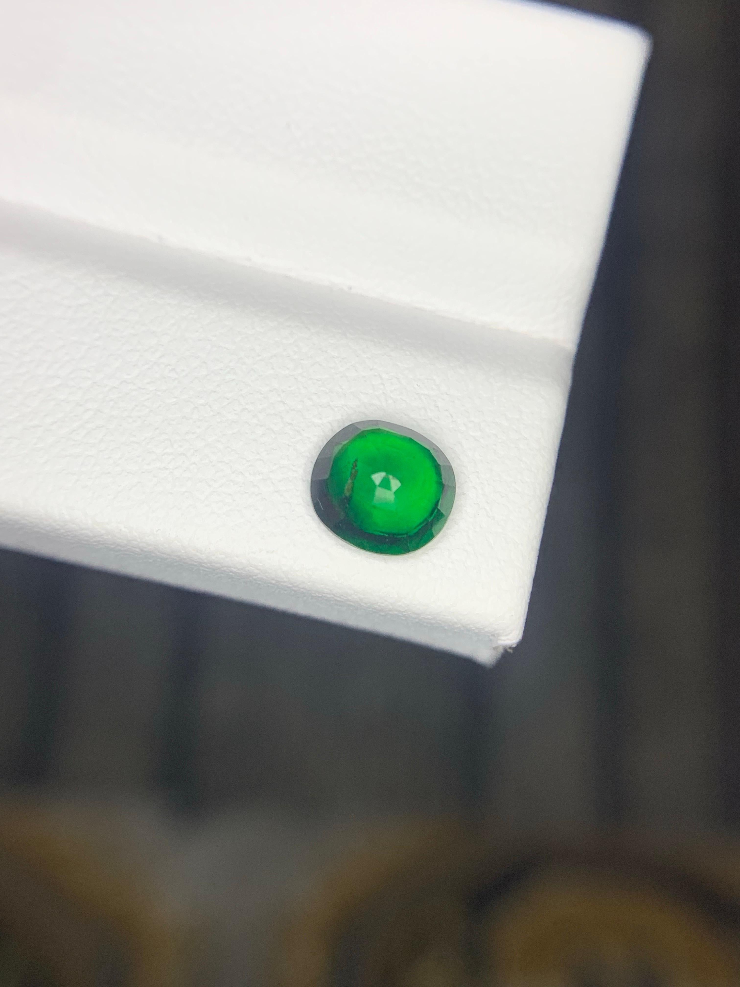 Gemma con taglio a cuscino certificata AIG da 1.17 carati di granato tsavorite naturale sfuso in vendita 6