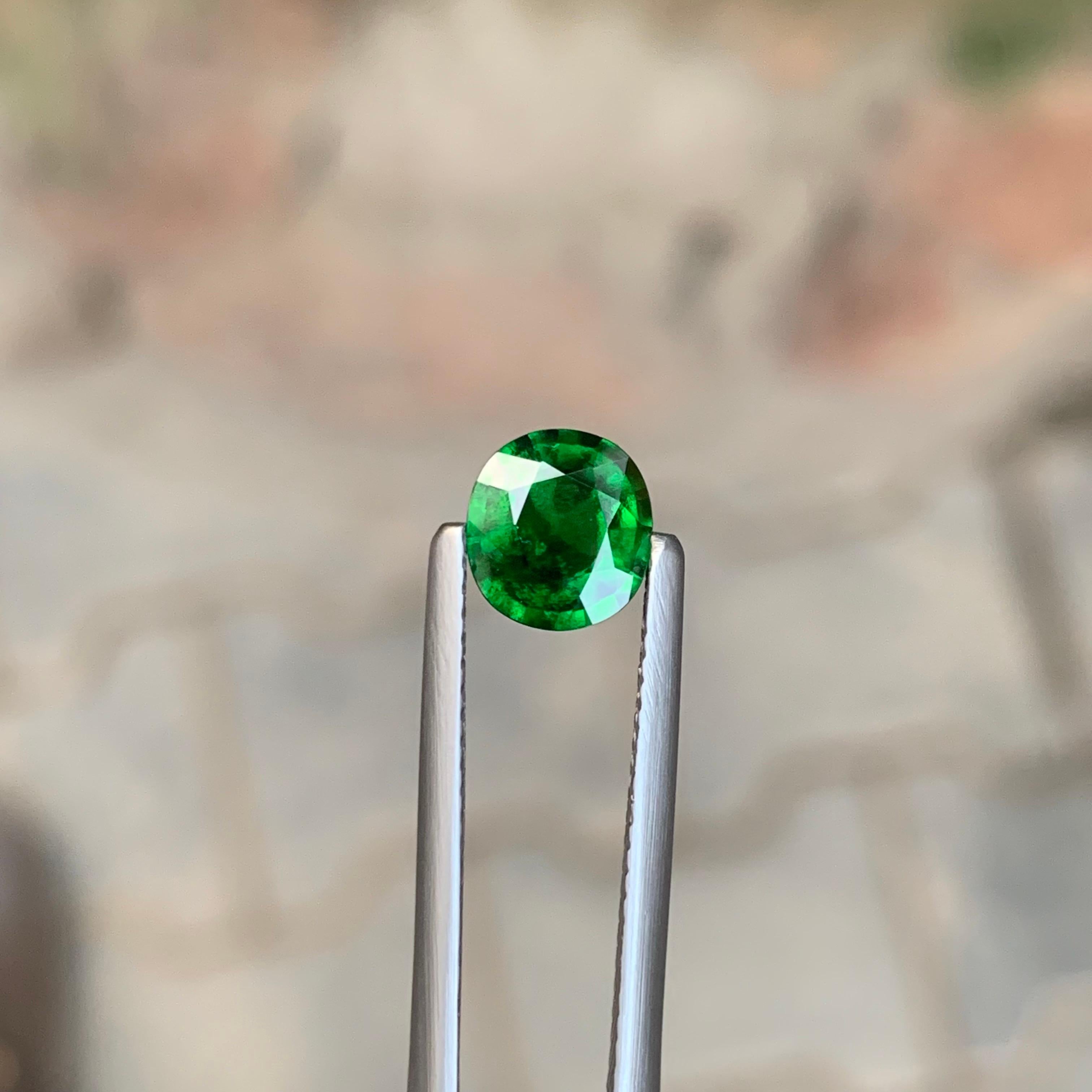 da uomo o donna Gemma con taglio a cuscino certificata AIG da 1.17 carati di granato tsavorite naturale sfuso in vendita