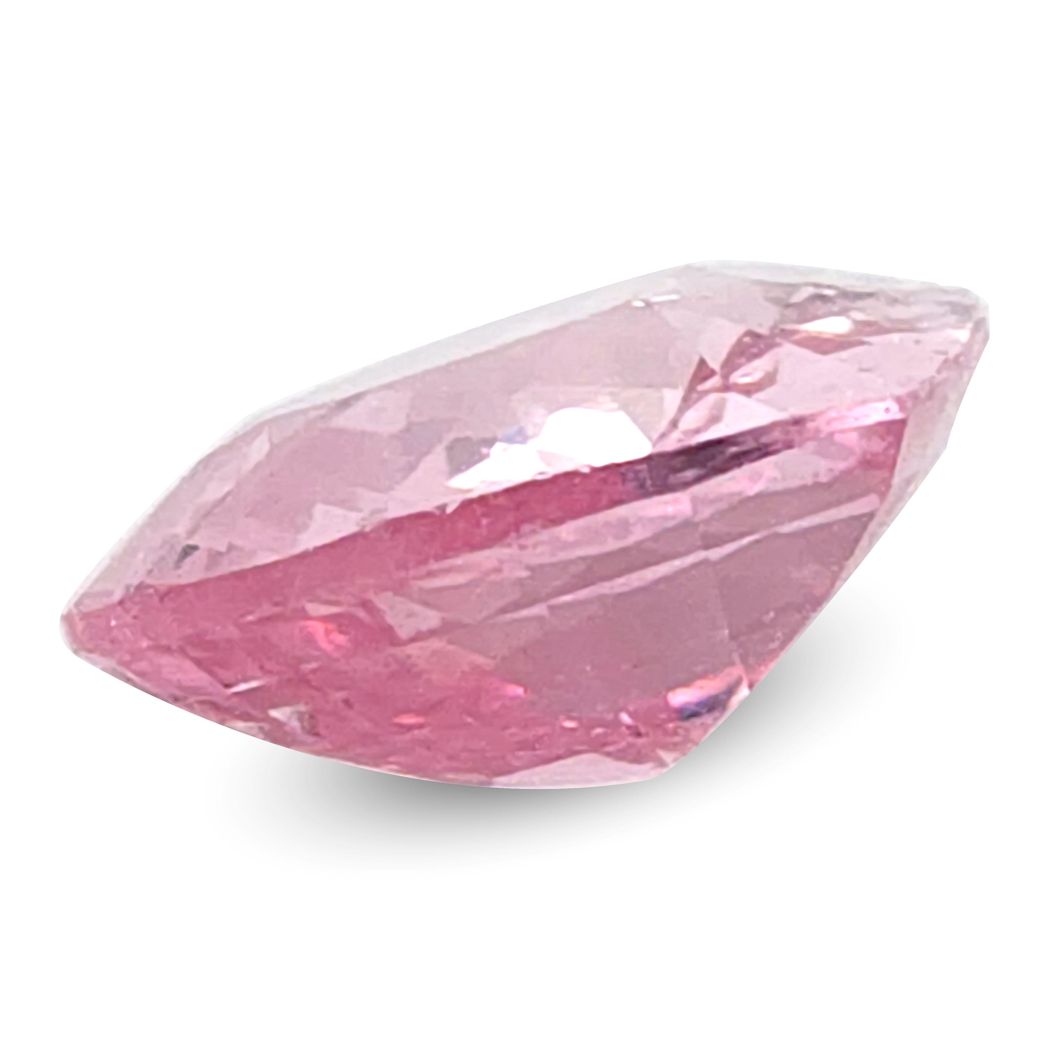 Brilliant Cut AIG Certified 1.19 Carats Unheated Padparadscha Sapphire  For Sale