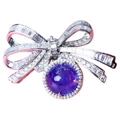 AIG Certificado 12.00 Quilates Tanzanita 4.20 Quilates Diamantes Anillo / Colgante Oro 18k