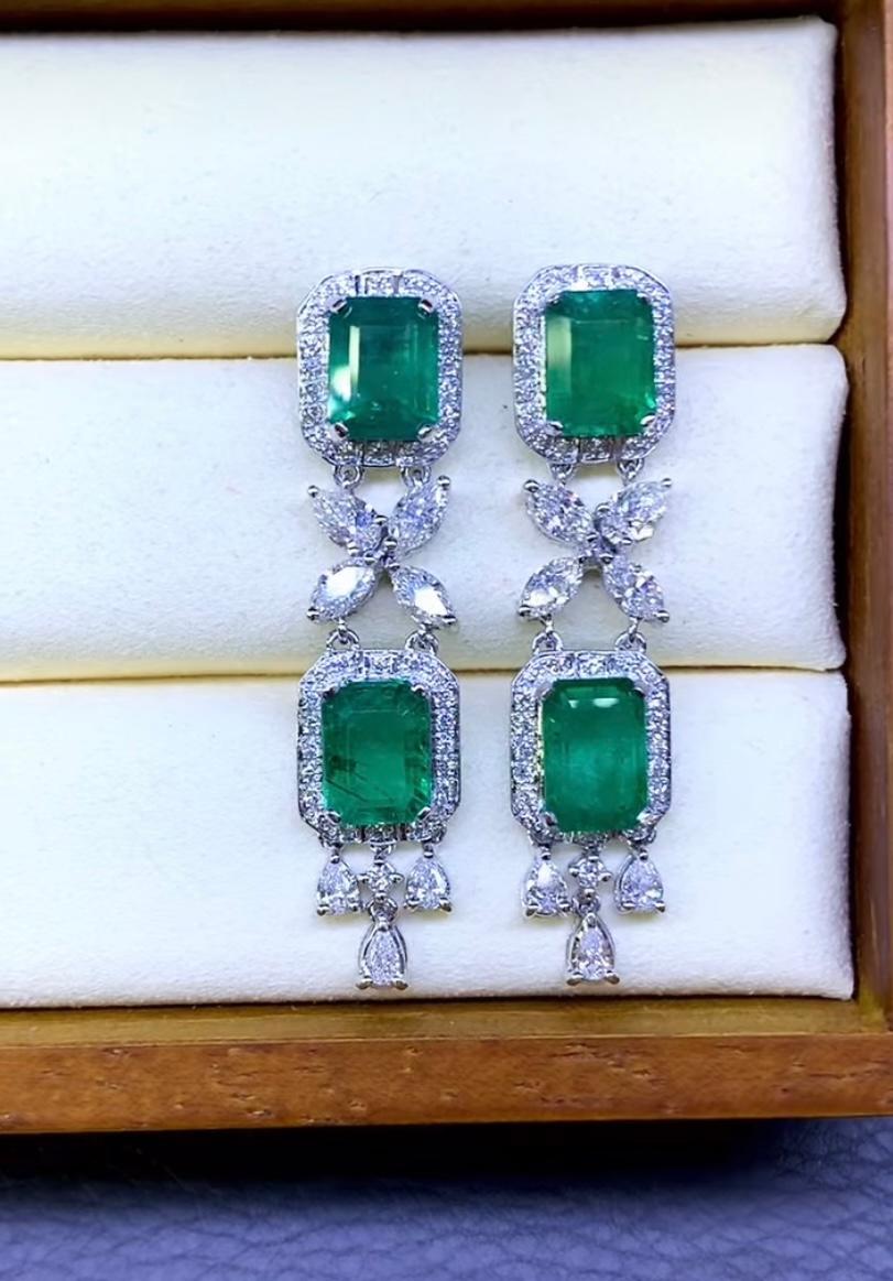 An exquisite Emeralds and Diamonds earrings.
Wearings jewelry can instantly uplift our mood, adding a touch of sparkly and glamour to any outfit.
The green stones and delicate diamonds evoke positive emotions and a sense of joy , making us feel more