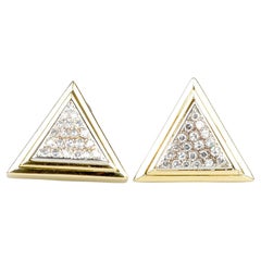 AIG certified 1.26 carat single cut diamonds earrings 