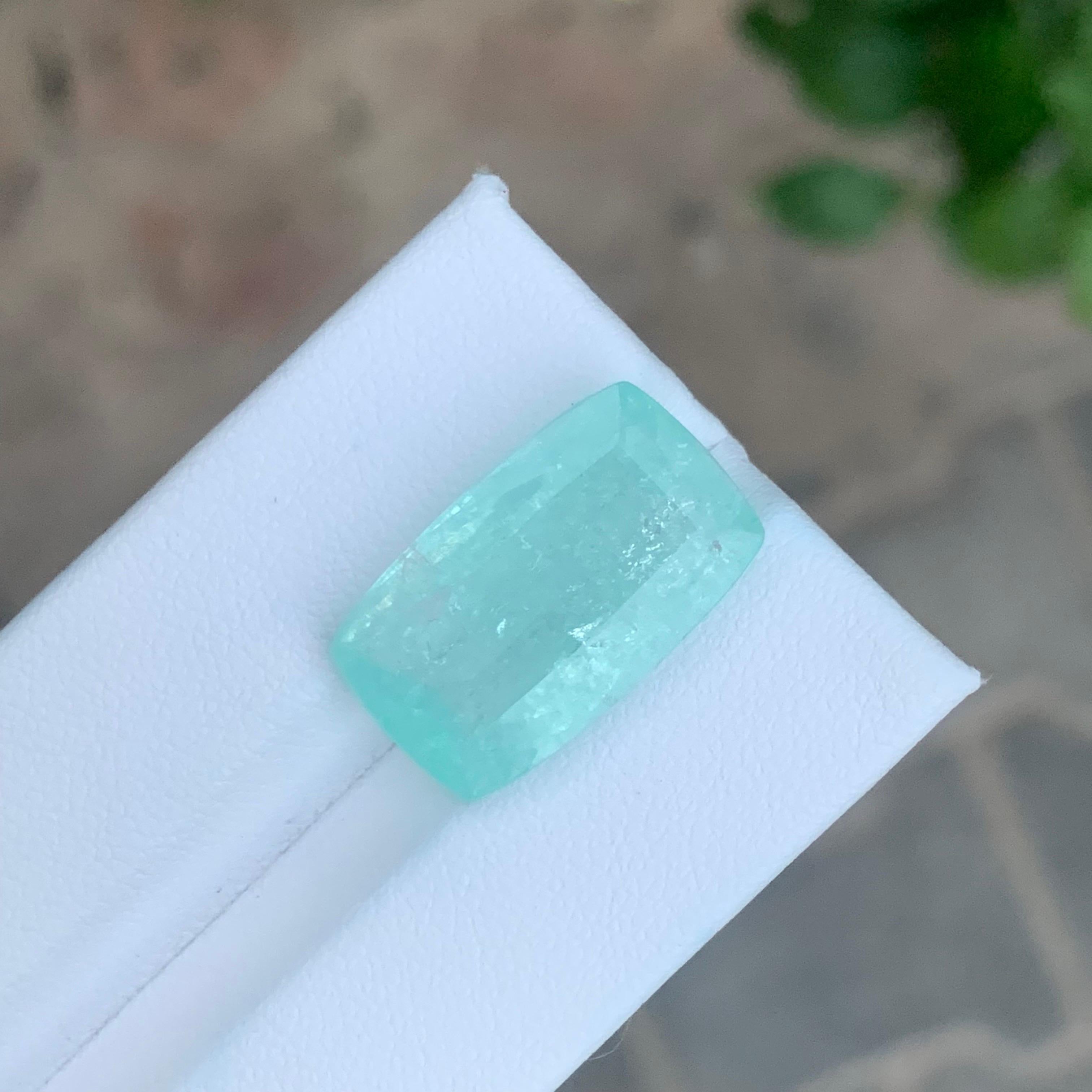Arts and Crafts AIG Certified 13.80 Carat Natural Loose Paraiba Tourmaline Cushion Cut Gemstone For Sale