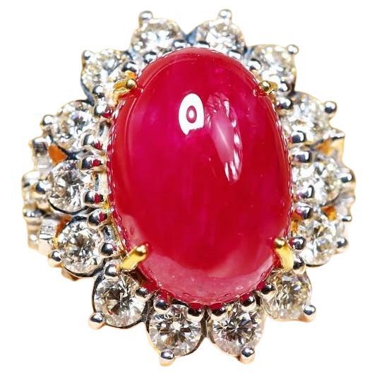 AIG Certified 16.00 Carat Burma Rubies 3.90 Carats Bague en or 18K avec diamants