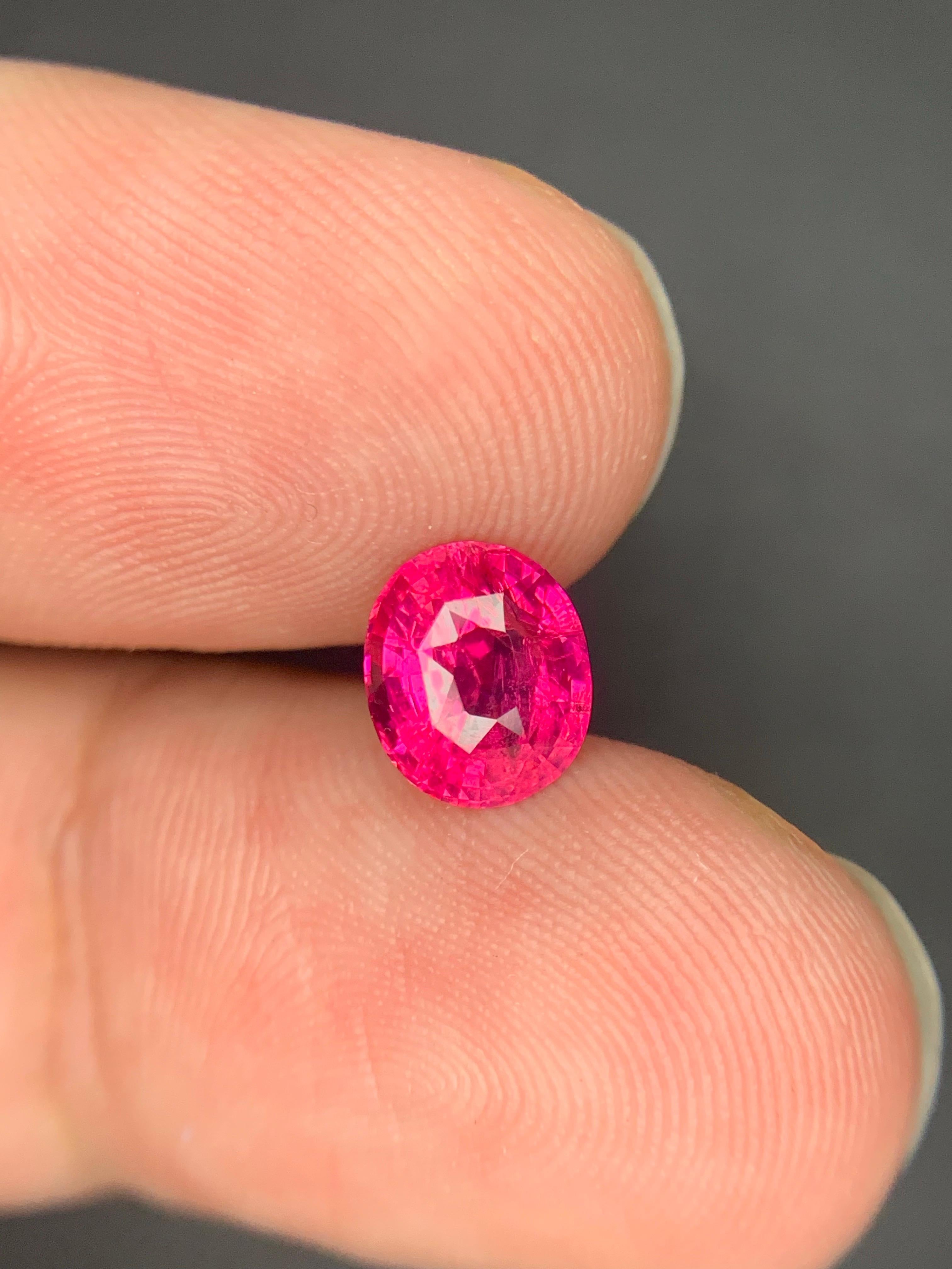 AIG zertifiziert 1,62 Karat natürlichen losen Mahenge Spinell Oval Form Edelstein im Angebot 9