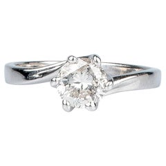 AIG certified 1.65 carat round brillant cut diamond ring 