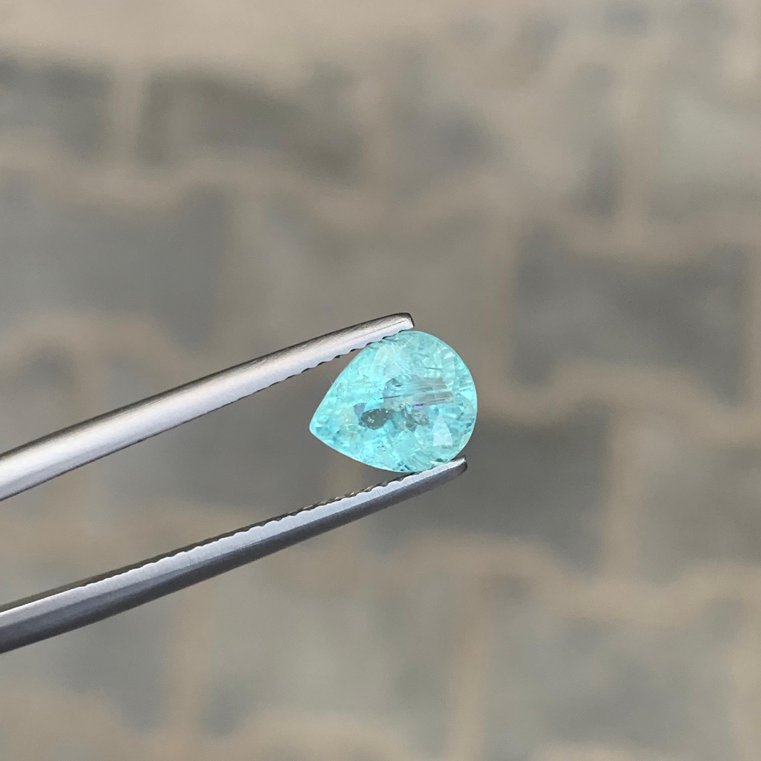 Gemma naturale sciolta di tormalina Paraiba a forma di pera certificata AIG da 1,89 carati in vendita 8
