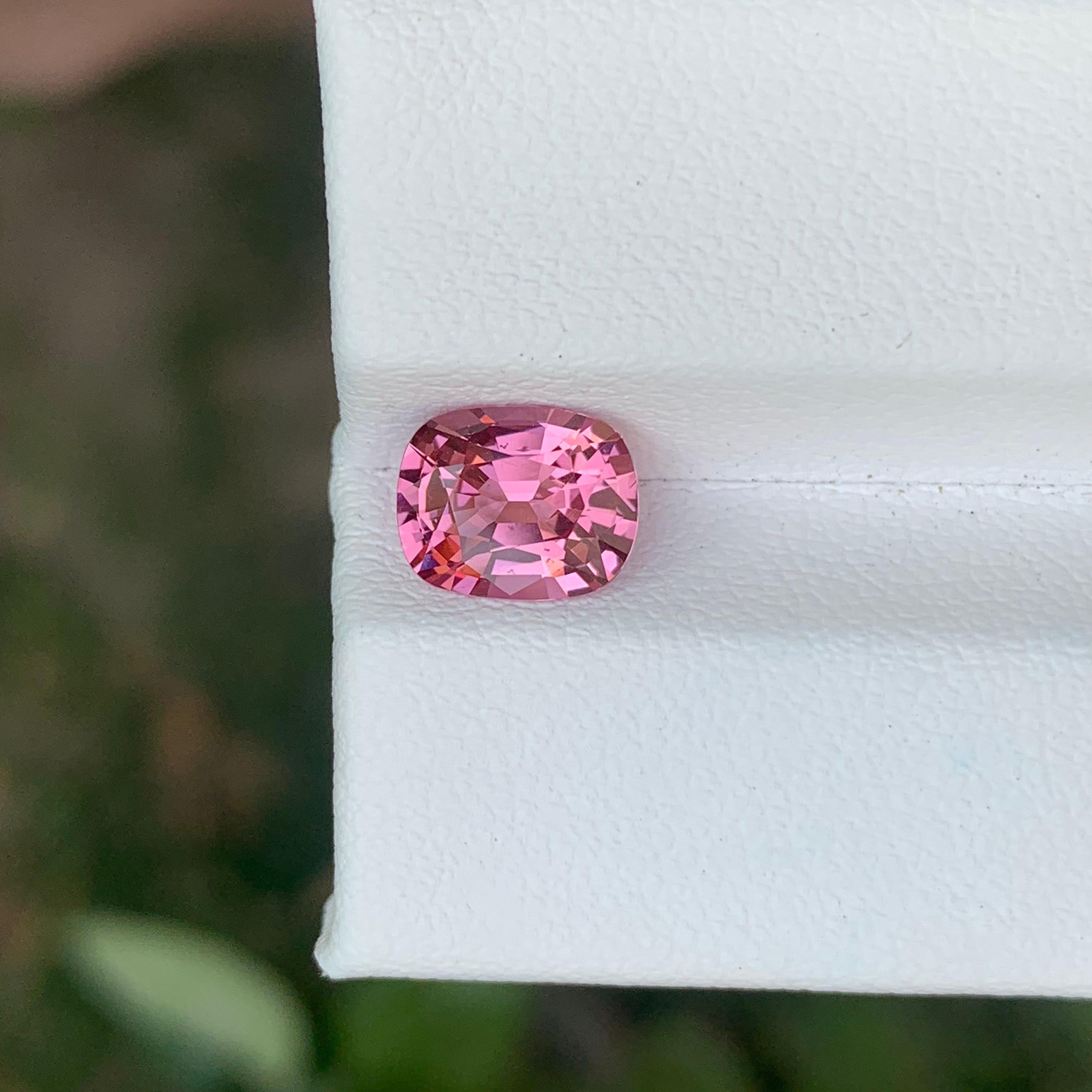 Arts and Crafts AIG Certified 1.91 Carat Natural Loose Pink Spinel Cushion Shape Gemstone For Sale