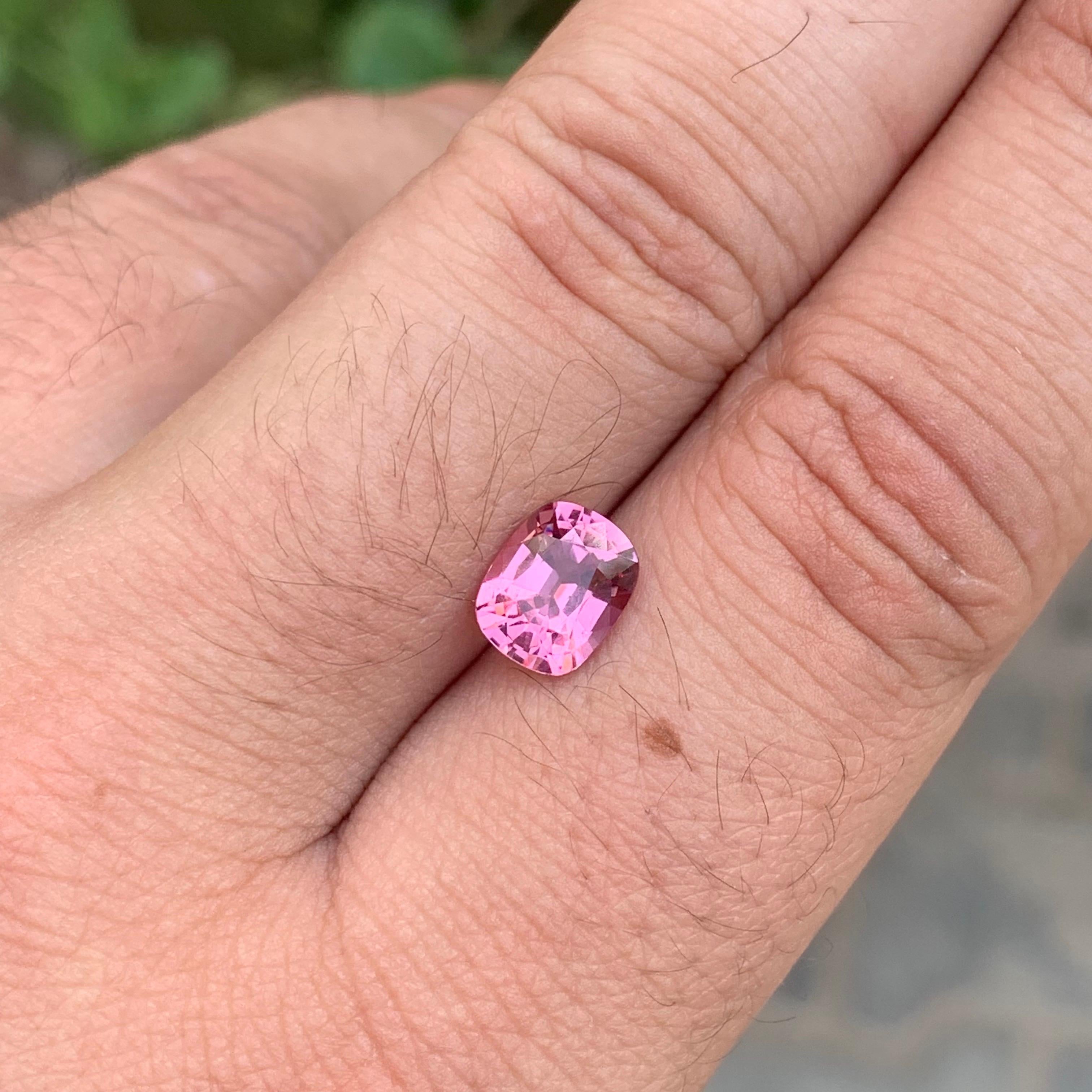 Cushion Cut AIG Certified 1.91 Carat Natural Loose Pink Spinel Cushion Shape Gemstone For Sale