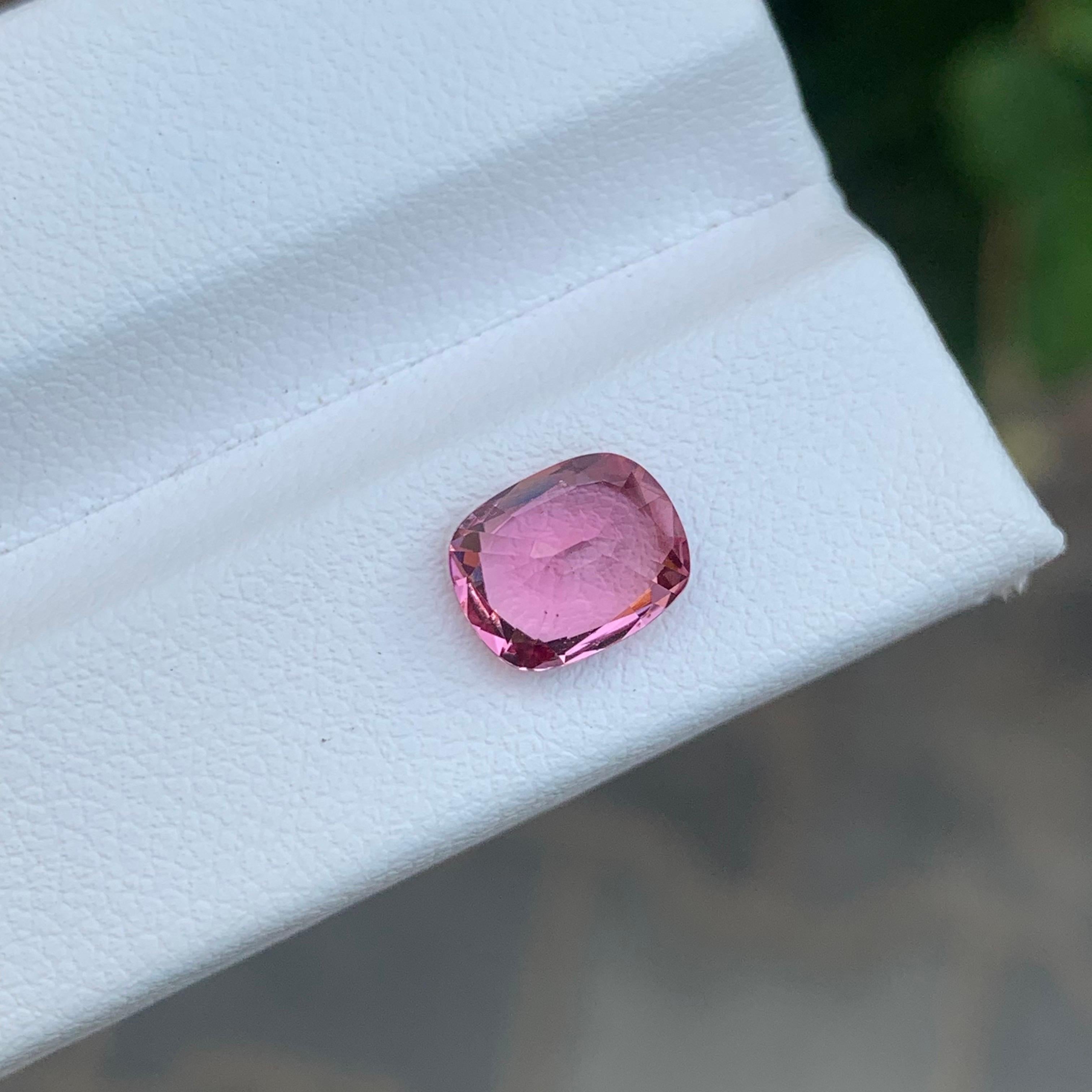 Women's or Men's AIG Certified 1.91 Carat Natural Loose Pink Spinel Cushion Shape Gemstone For Sale
