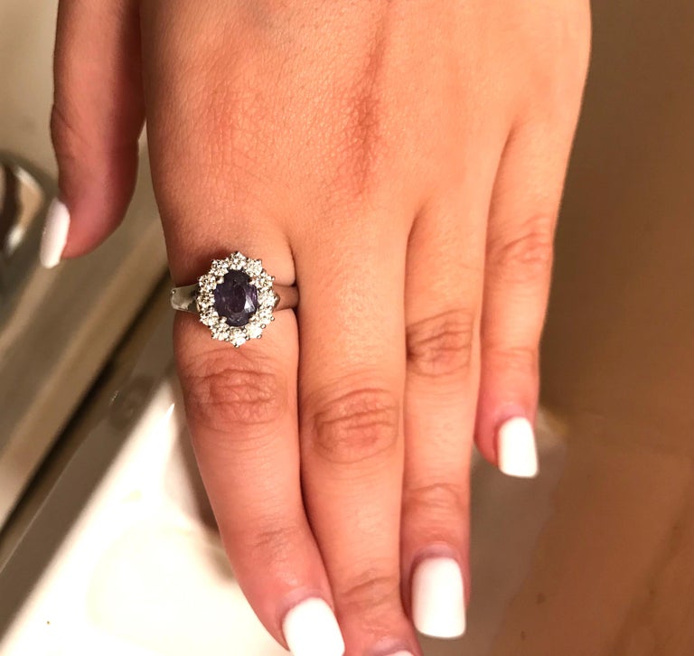 AIG Certified 2.03 Carat Oval Natural Color Changing ...