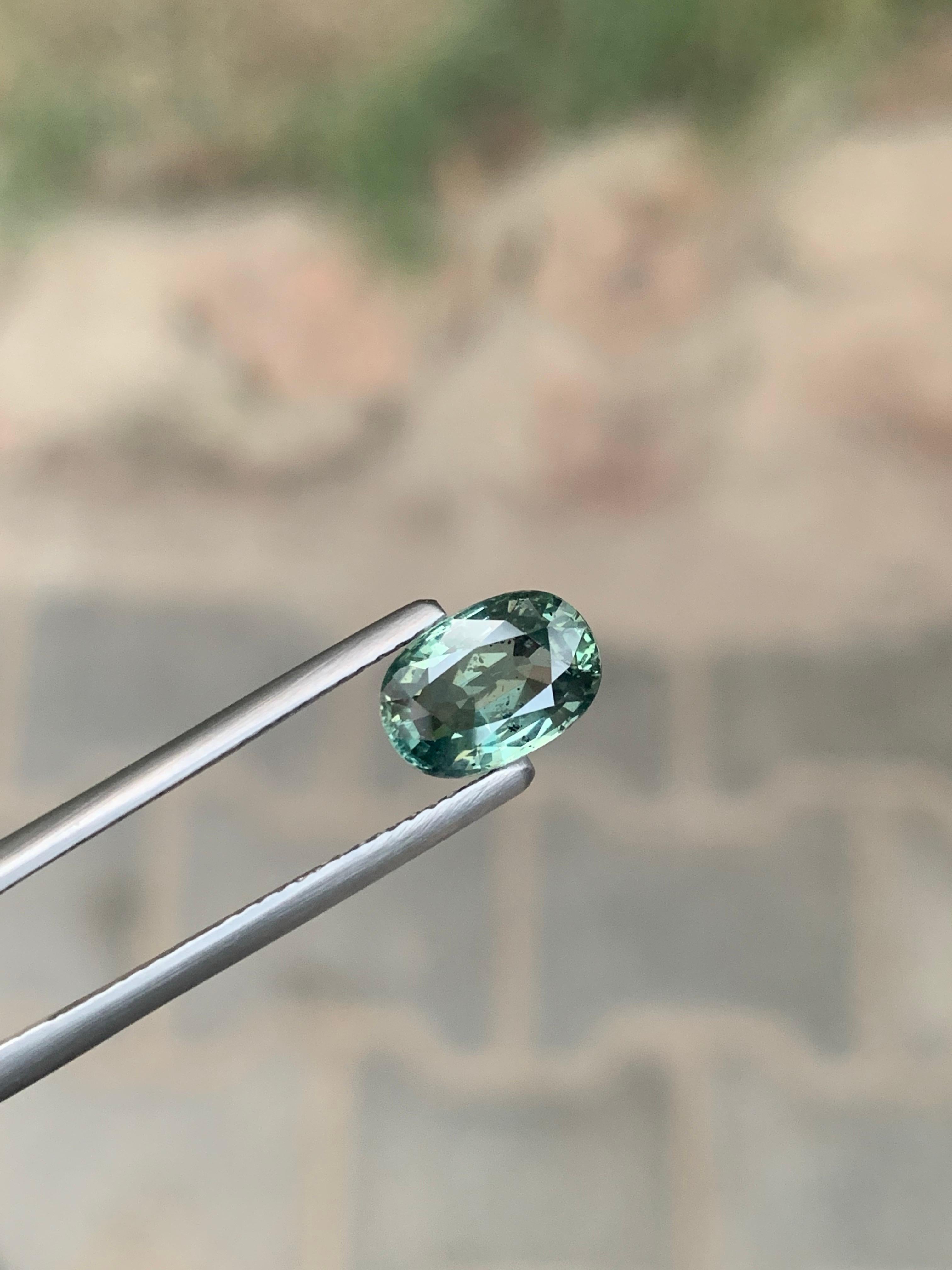 AIG zertifiziert 2,11 Karat natürlichen losen Teal Sapphire Oval Form Edelstein im Angebot 5