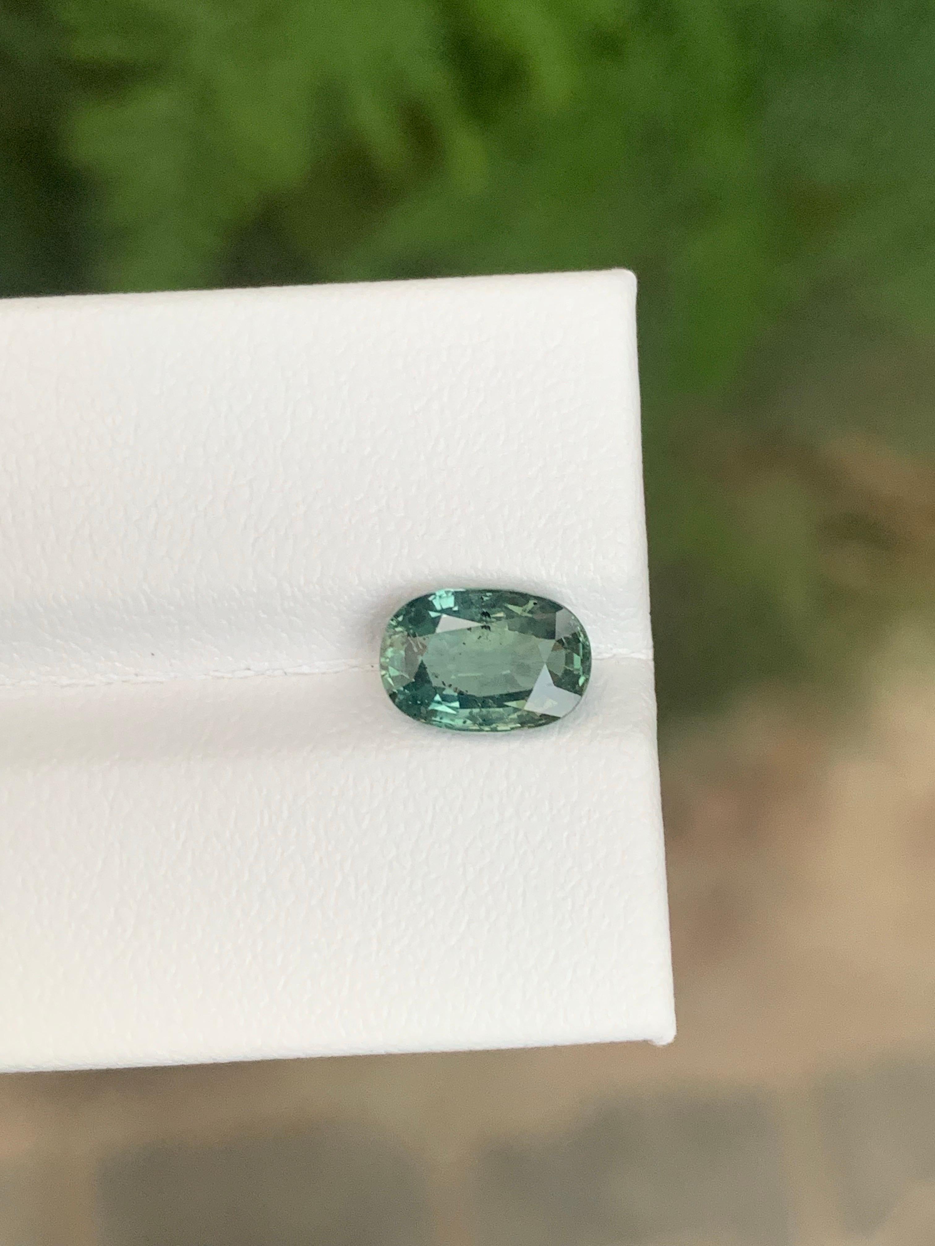 AIG zertifiziert 2,11 Karat natürlichen losen Teal Sapphire Oval Form Edelstein (Ovalschliff) im Angebot