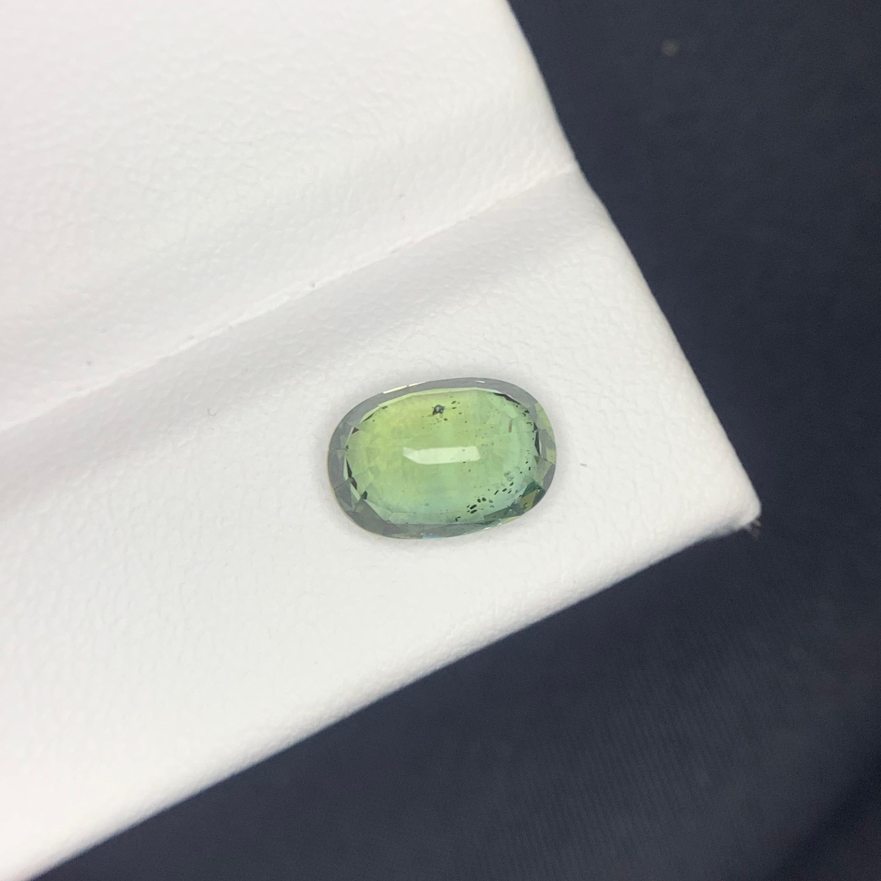 AIG zertifiziert 2,11 Karat natürlichen losen Teal Sapphire Oval Form Edelstein im Angebot 2