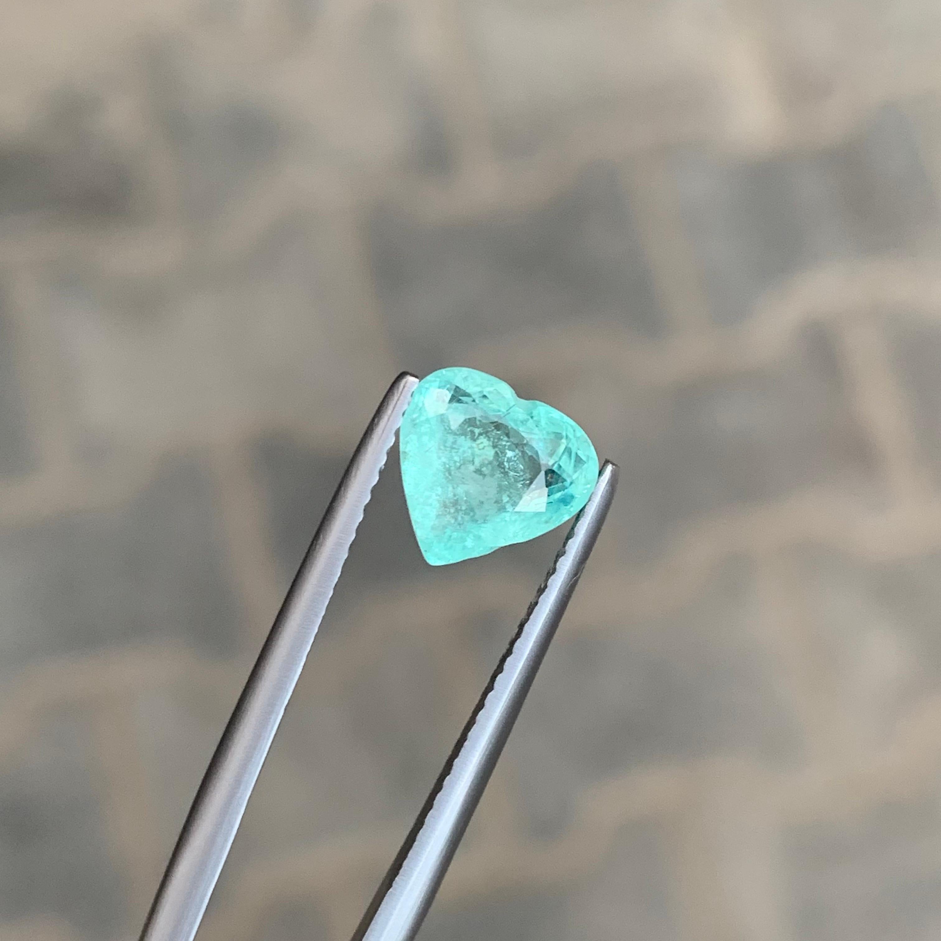 Turmalina Paraiba suelta

Peso: 2,16 quilates
Dimensión: 8,10 x 8,61 x 4,90 Mm
Color: Azul Verde 
Forma Corazón 
Origen: Mozambique, África
Tratamiento: No
Certificado: Certificado AIG disponible

La turmalina Paraiba suelta es una de las piedras