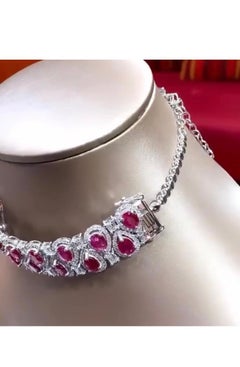 Designer Nikabell 18K Gold Ruby & Diamonds /Choker