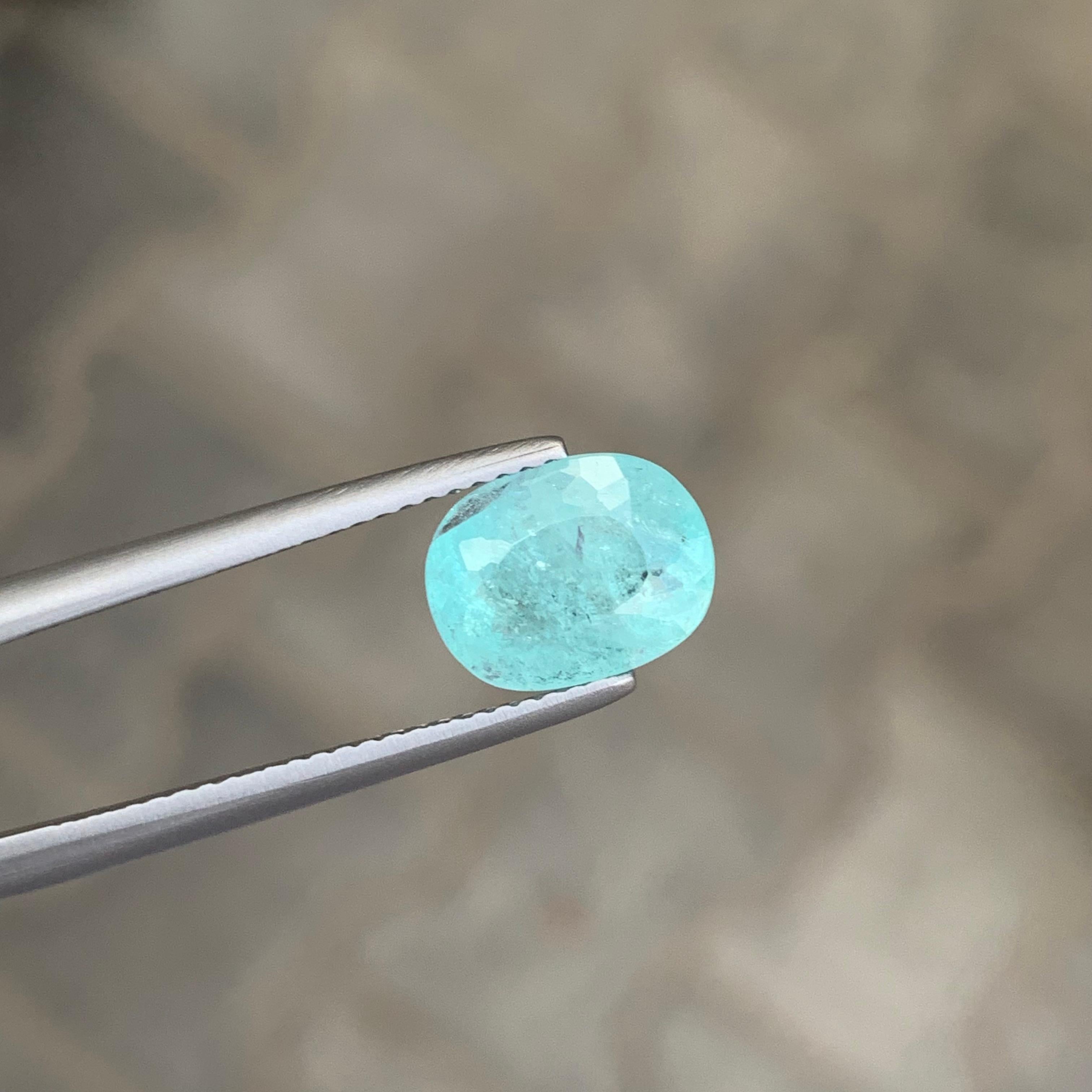 Tormalina Paraiba naturale sfusa da 2,48 carati certificata AIG proveniente dalla miniera del Mozambico 4