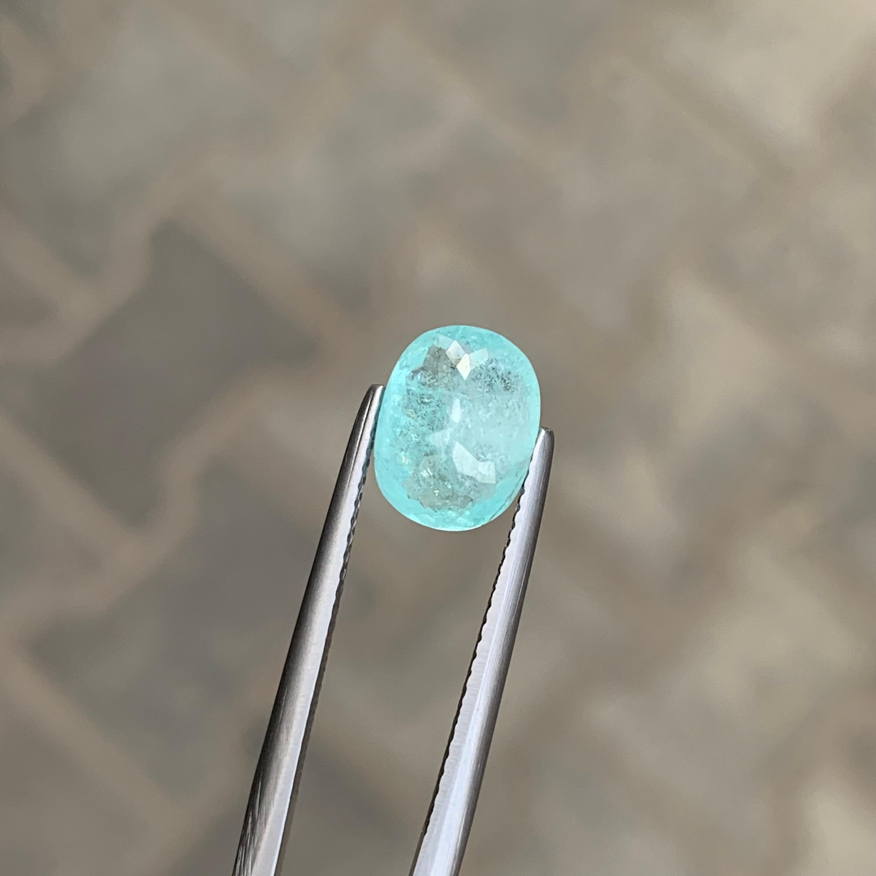 Tormalina Paraiba naturale sfusa da 2,48 carati certificata AIG proveniente dalla miniera del Mozambico 5