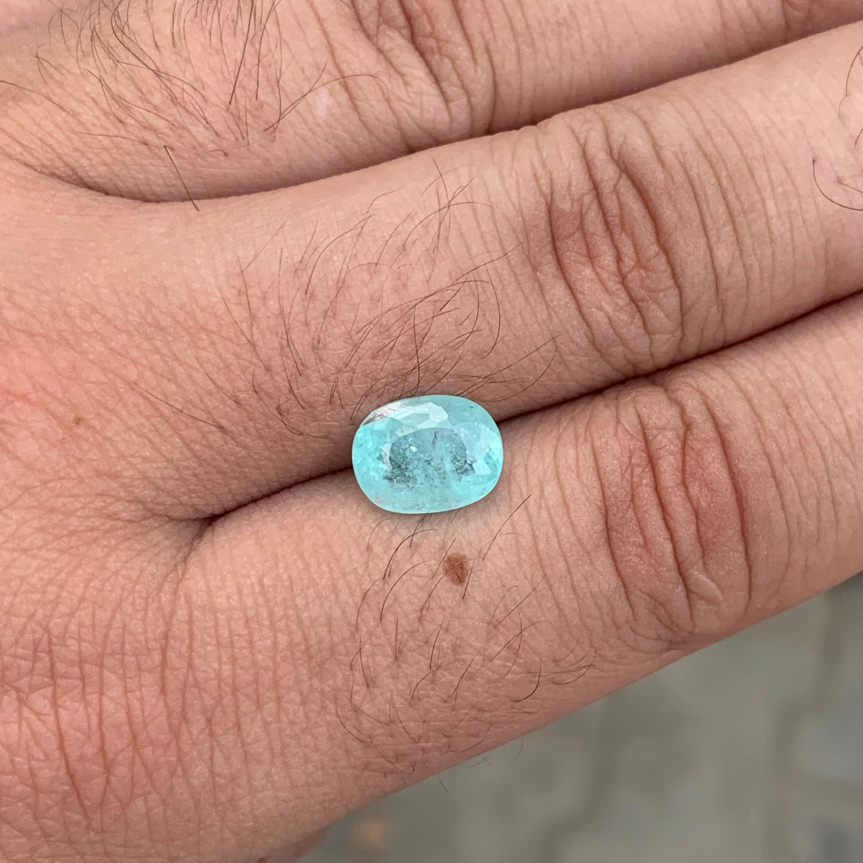 Tormalina Paraiba naturale sfusa da 2,48 carati certificata AIG proveniente dalla miniera del Mozambico 6