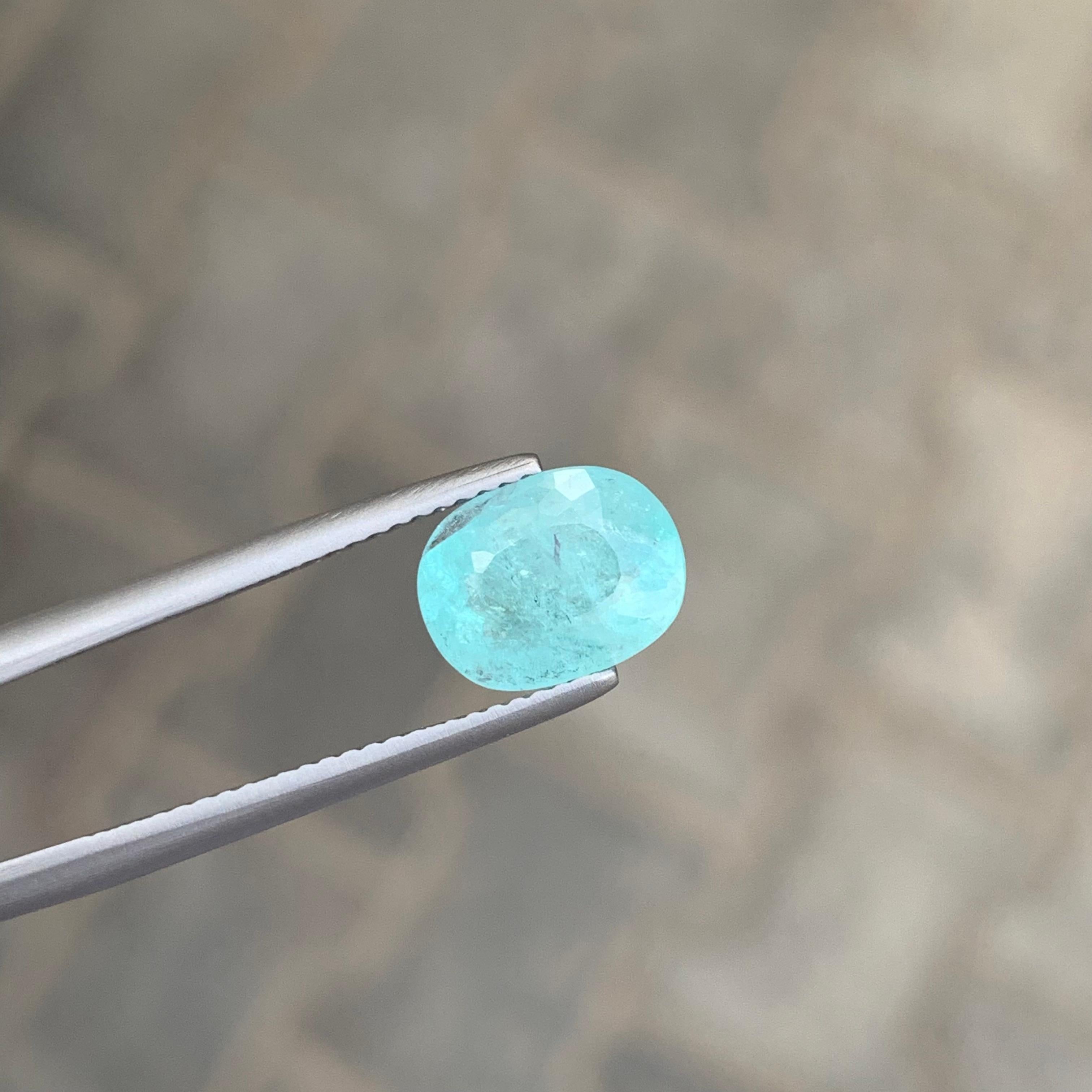 Tormalina Paraiba naturale sfusa da 2,48 carati certificata AIG proveniente dalla miniera del Mozambico In condizioni Nuovo a Peshawar, PK