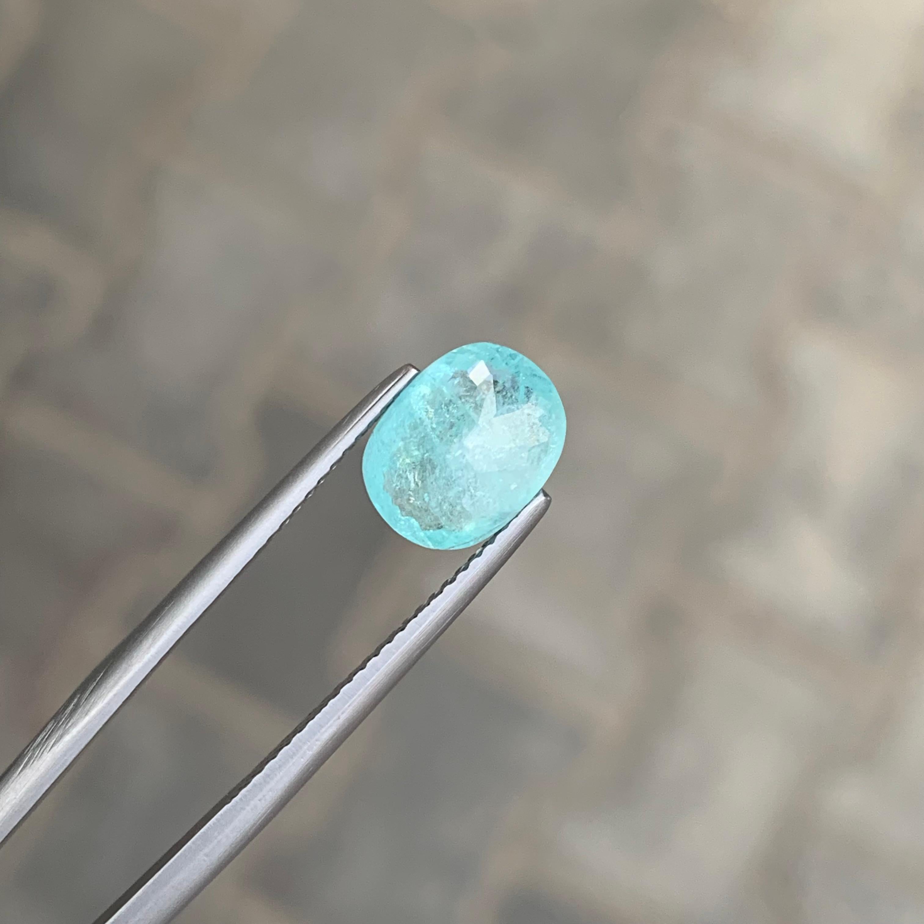 Tormalina Paraiba naturale sfusa da 2,48 carati certificata AIG proveniente dalla miniera del Mozambico 2