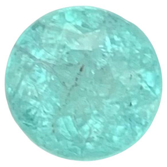 Gemma rotonda di tormalina Paraiba naturale sciolta certificata AIG da 2,60 carati