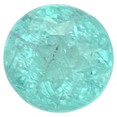 Gemma rotonda di tormalina Paraiba naturale sciolta certificata AIG da 2,60 carati