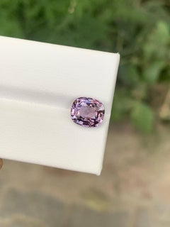 AIG Certified 2.63 Carat Natural Loose Purple Spinel Cushion Cut Gemstone