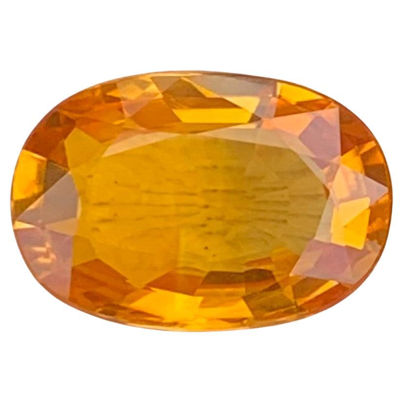 AIG Certified 2.68 Carat Natural Loose Yellow Sapphire Oval Shape Gemstone