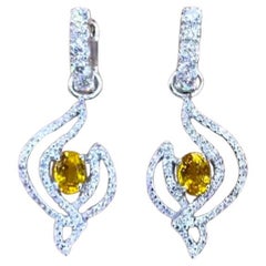 Yellow Sapphire Chandelier Earrings
