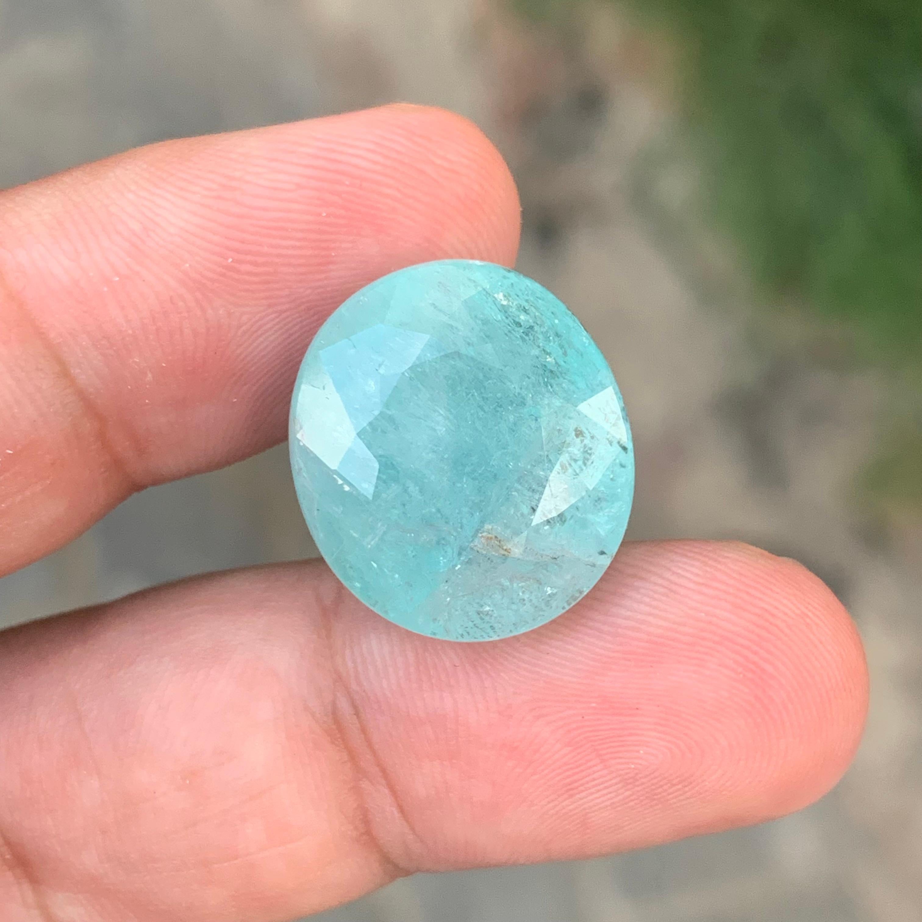 Gemma naturale sciolta di forma ovale di tormalina Paraiba certificata AIG da 28,58 carati in vendita 5