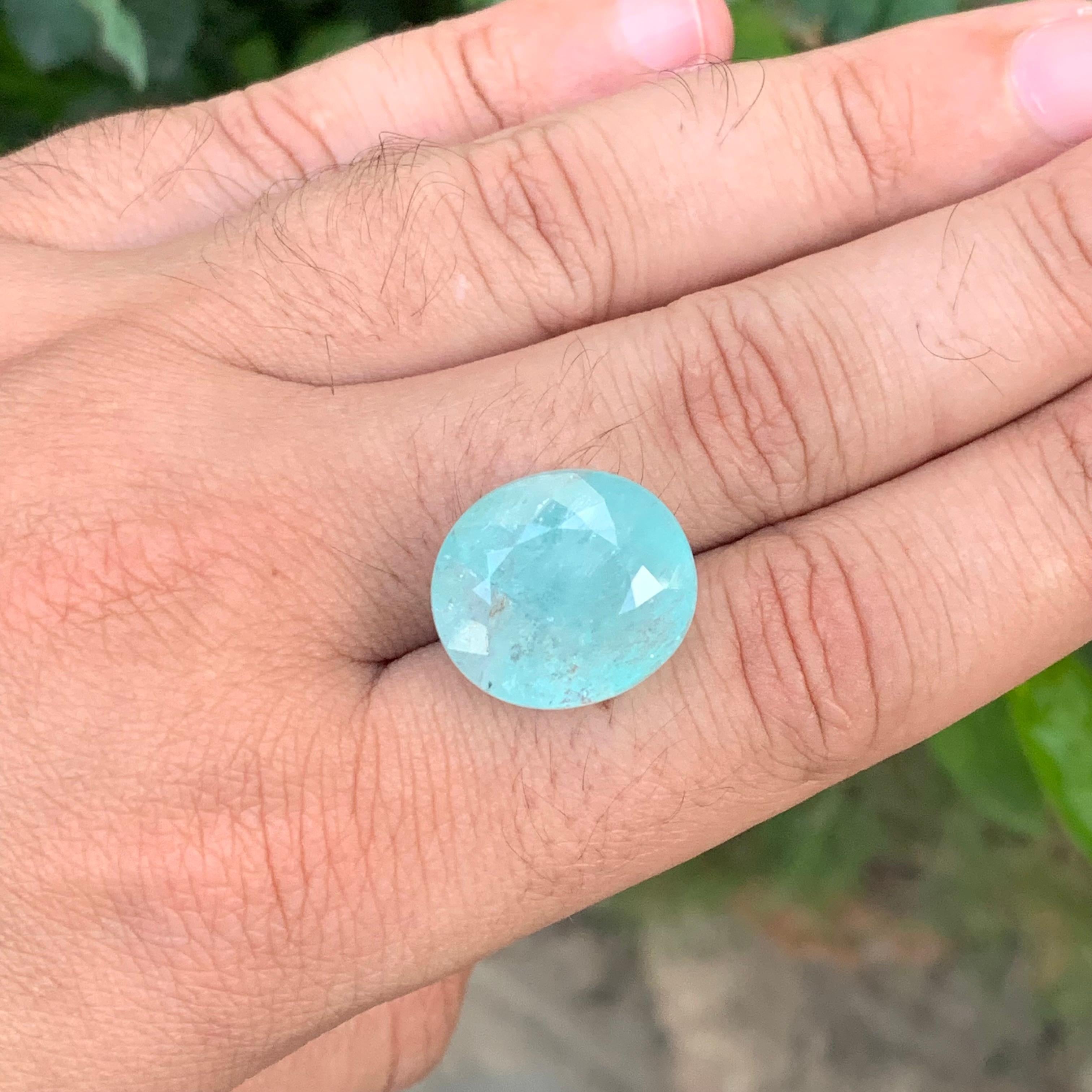 Gemma naturale sciolta di forma ovale di tormalina Paraiba certificata AIG da 28,58 carati in vendita 8