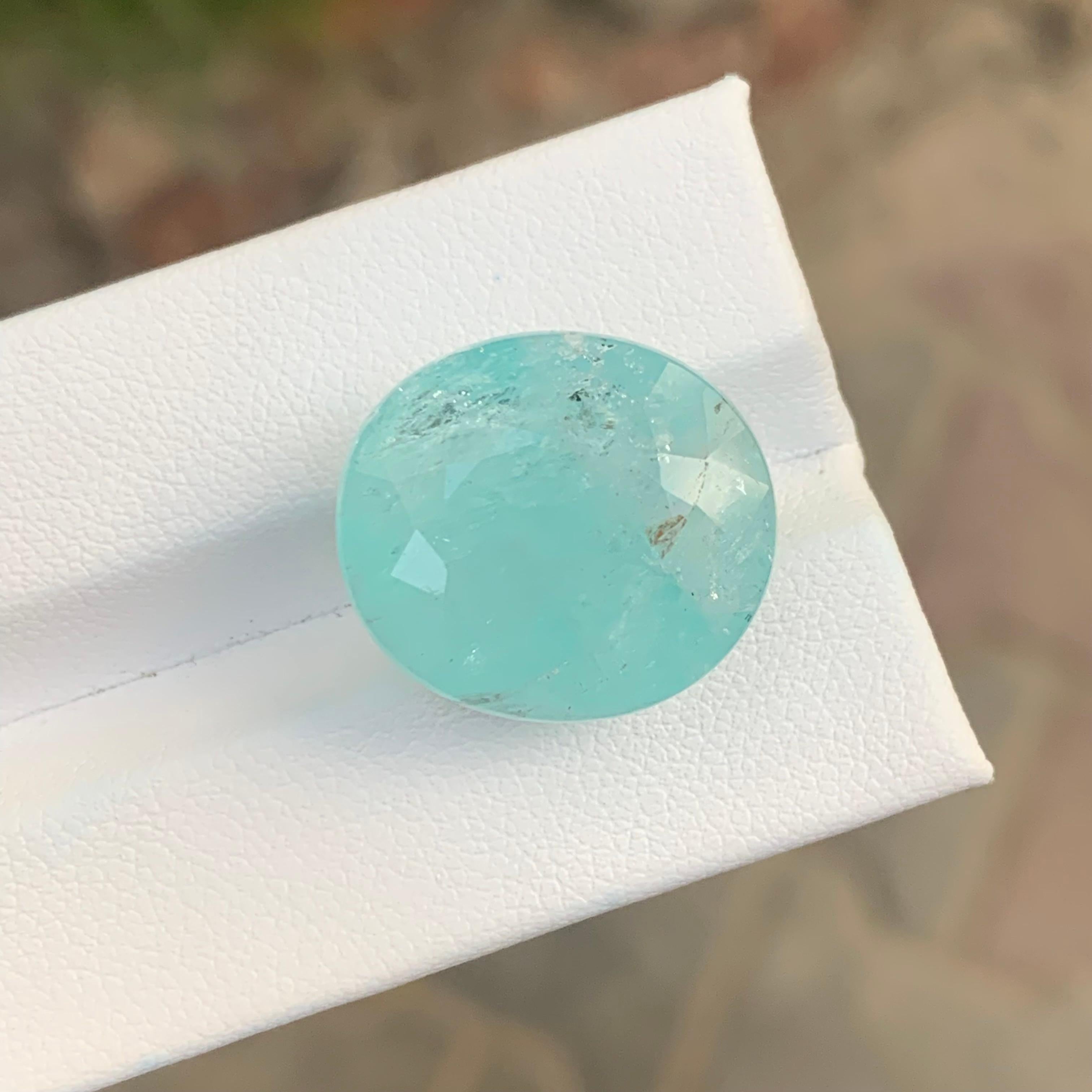 Arts and Crafts Gemma naturale sciolta di forma ovale di tormalina Paraiba certificata AIG da 28,58 carati in vendita